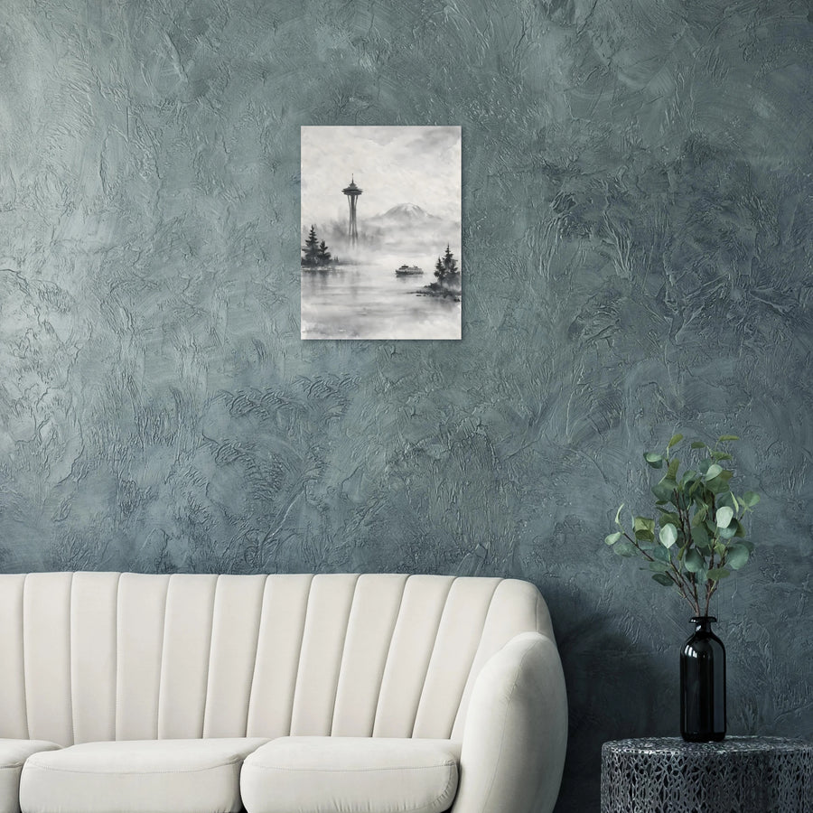 Wabi-Sabi Ink Wash Seattle Poster