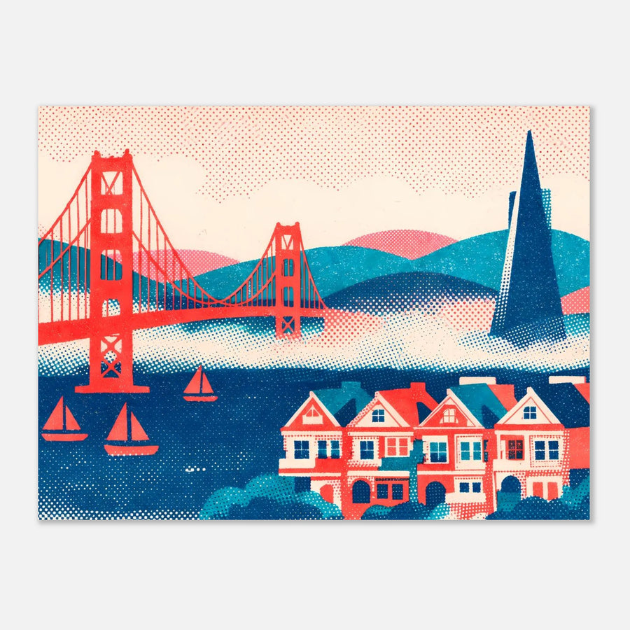 San Francisco in Halftone