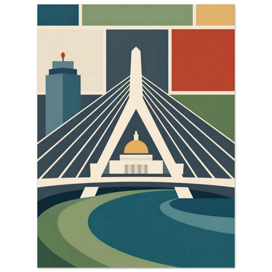 Boston Minimalist Wall Art Poster