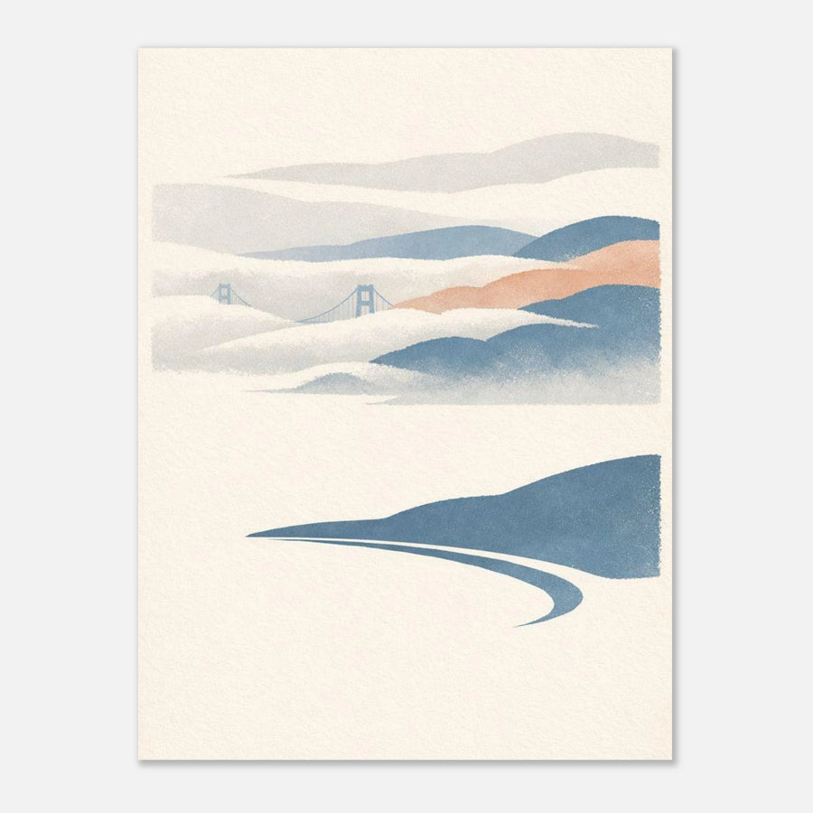 Bay Area Fog Minimal Poster