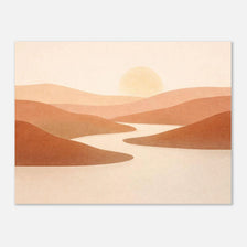 Austin minimal landscape poster in warm tones