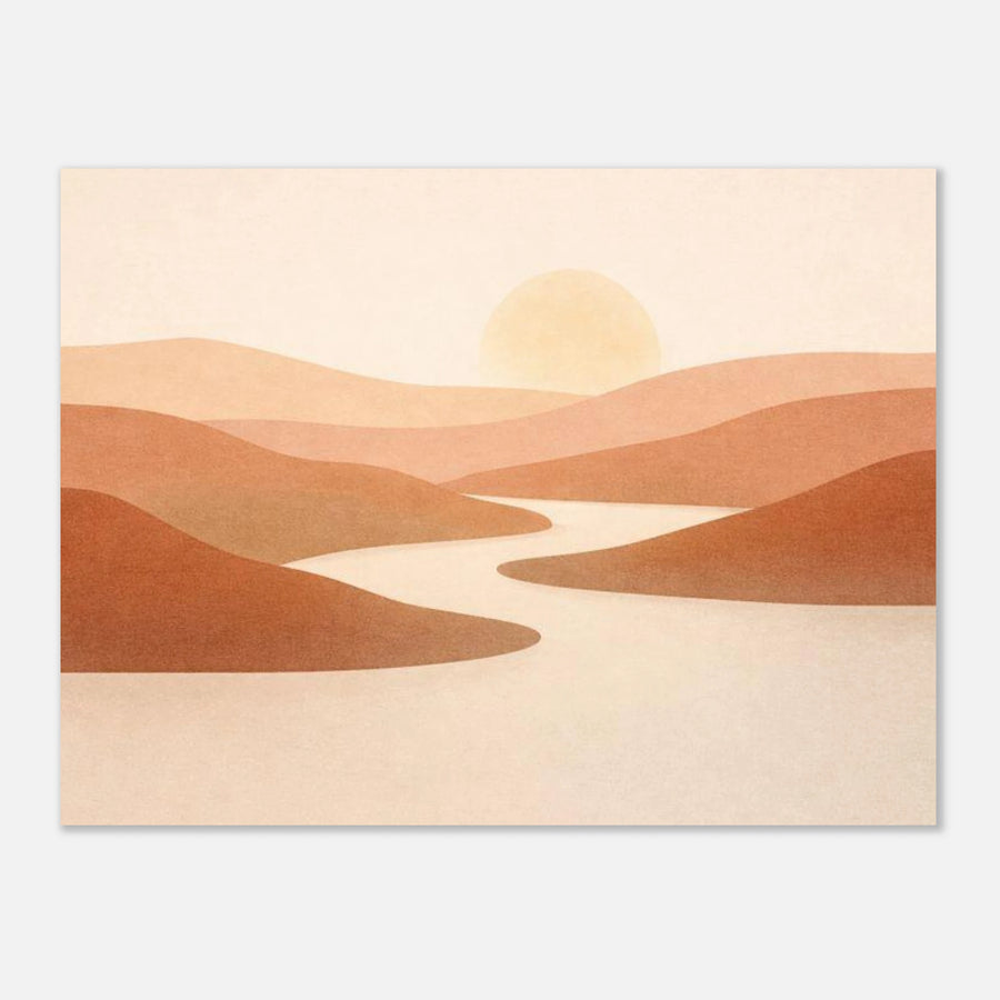 Austin Minimal Wall Art Poster – Texas Hill Country Print