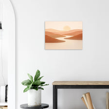 Austin minimal landscape poster in warm tones