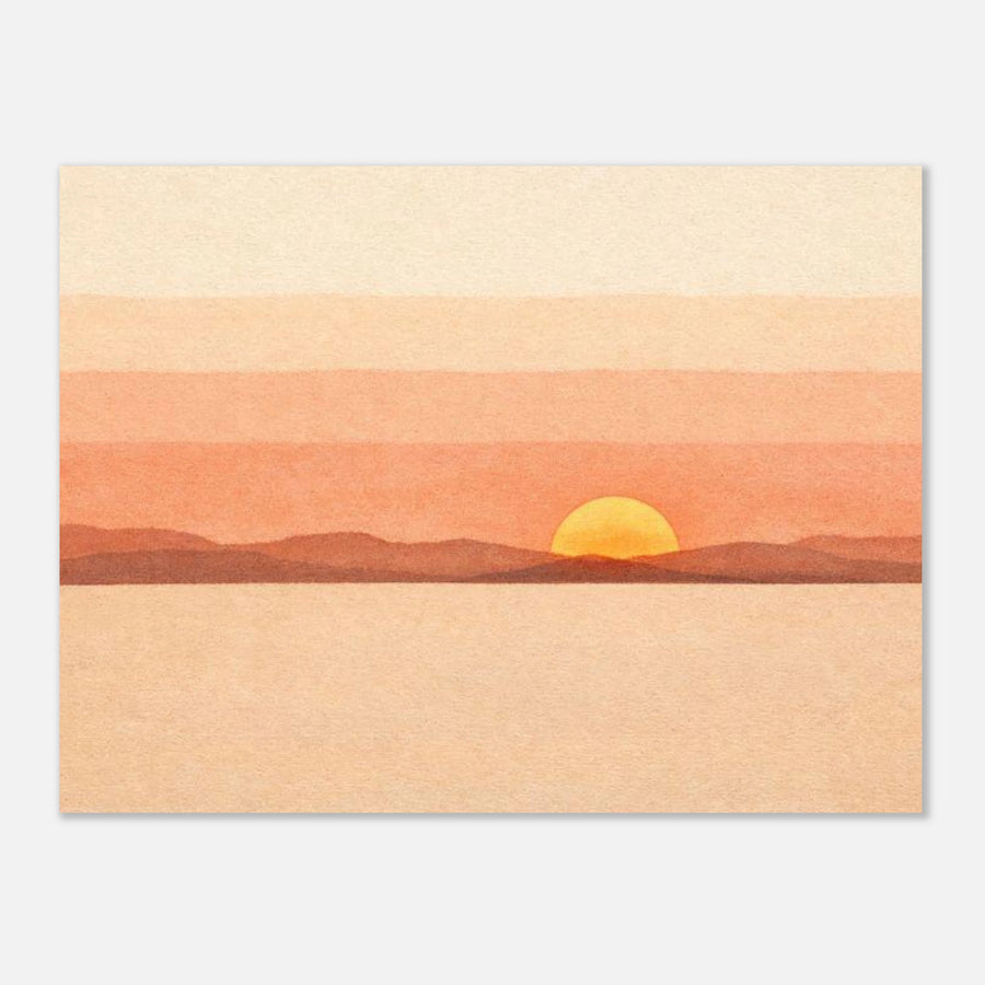Austin · Warm Sunset（Minimal Landscape）
