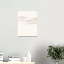 Serene Bay Area fog hills poster in neutral tones