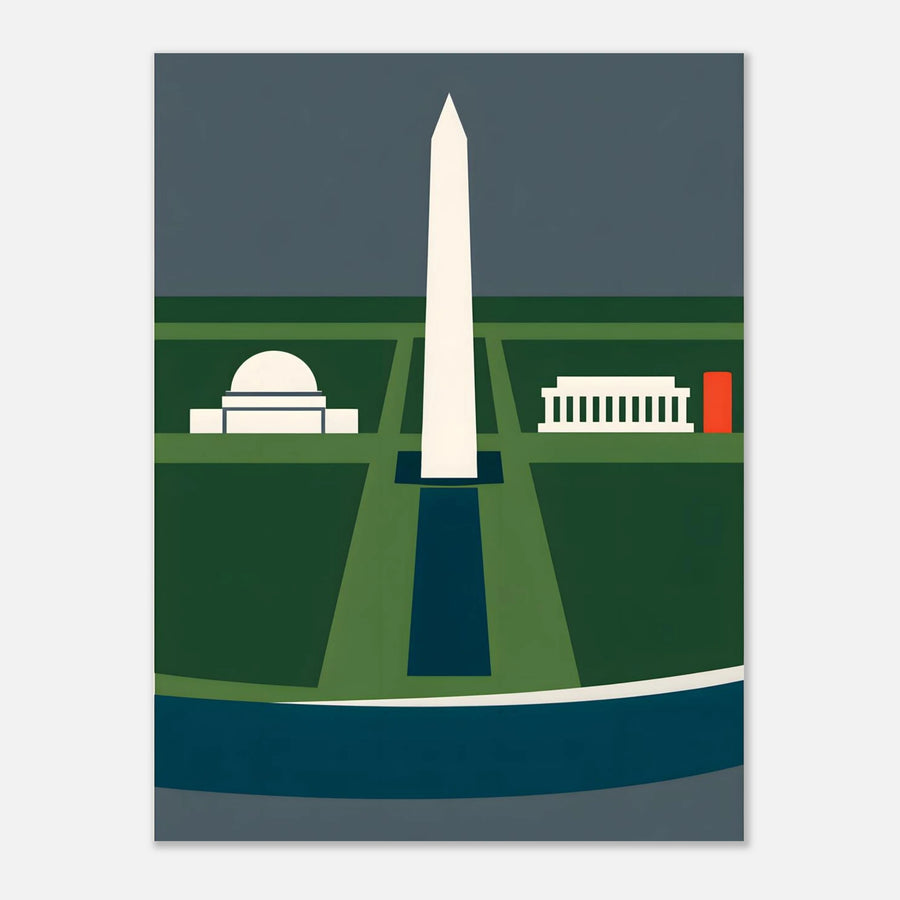 Washington DC Minimalist Wall Art Poster