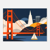 Bauhaus-Inspired Geometric San Francisco Poster