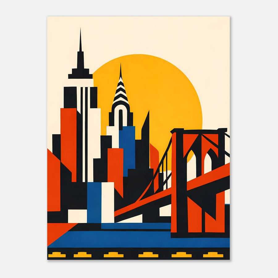 Bauhaus New York City Skyline Poster