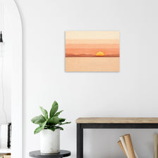 Austin warm sunset minimal landscape poster