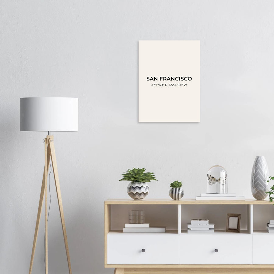 San Francisco Coordinates Wall Art Poster