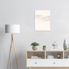 Serene Bay Area fog hills poster in neutral tones