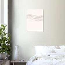Serene Bay Area fog hills poster in neutral tones
