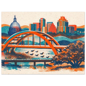 Austin Skyline — Warm Modern Wall Art Print